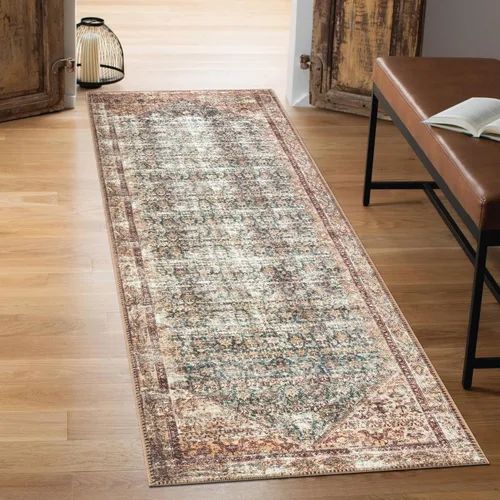 Vista 45 de Keen Home Design - Tapete lavable a máquina con respaldo antideslizante, para entrada, cocina, baño, lavandería, vintage de pelo orto y duradero
