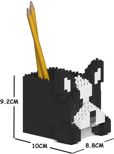 Vista 2 de JEKCA Boston Terrier Pencil Cup 01S Bloques de construcción de plástico para perros Estacionario Edad 14 +