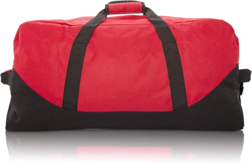 Vista 4 de Bolso deportivo Dalix Big Adventure. Bolso deportivo grande de lona para el gimnasio de 25 pulgadas, Rojo, XL