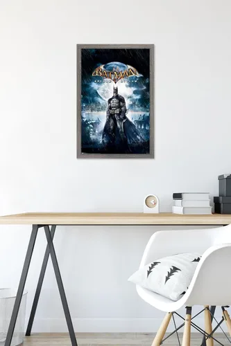 Vista 6 de Trends International DC Comics VIdeo Game - Arkham Asylum - Póster de pared de arte clave, 14.725 x 22.375 pulgadas, versión enmarcada de madera