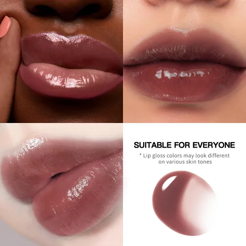 Vista 104 de BAISEN DIARY 2 en 1 doble punta mate delineador de labios y brillo de labios, lápiz combinado de labios marrón nude degradado, delineador de labios