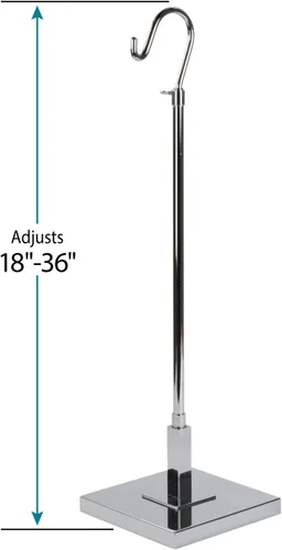 Vista 2 de SSWBasics Soporte de gancho cromado con extensión de 18 x 36 pulgadas - Acabado cromado