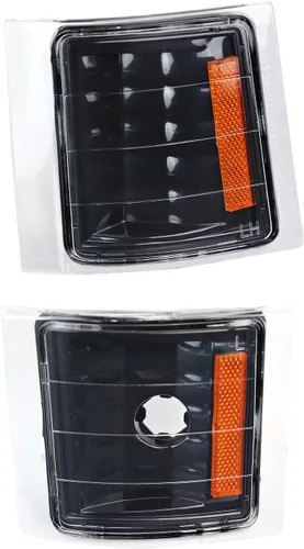 Vista 8 de SPEC-D TUNING Luces delanteras negras + luces de giro + luces de parachoques con tubo LED. Compatible con Chevy C10 C/K Tahoe Suburban de 1994-1998