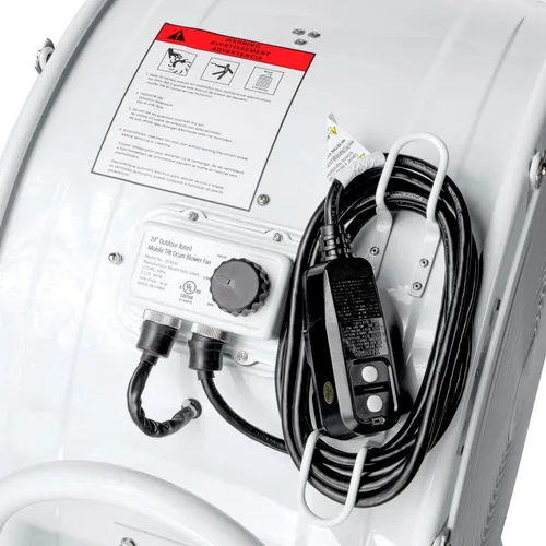 Vista 4 de Global Industrial Ventilador de ventilador de tambor inclinable móvil de 24 pulgadas de diámetro