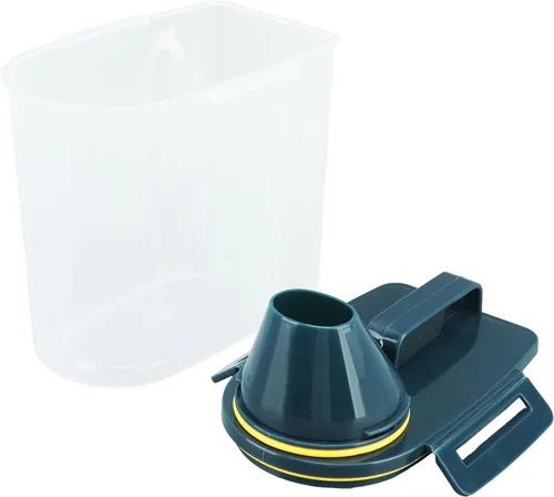 Vista 9 de Recipiente de almacenamiento de arroz, dispensador de arroz de plástico con taza medidora, dispensador hermético de granos con escala Claer, 3.3 lbs