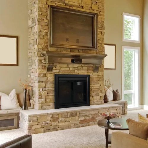 Vista 5 de Pleasant Hearth Clairmont - Puerta de cristal para chimenea, pequeña (CM-3010)