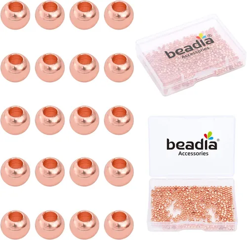 Vista 8 de BEADIA - Cuentas espaciadoras redondas bañadas en oro de 14 quilates, 2 mm, 600 piezas para hacer joyas sin decoloración