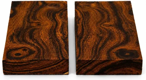 Vista 9 de IECAP LLC Desert Ironwood - Básculas de mango de cuchillo – Bookmatching 1 par – Materiales de mango de cuchillo de madera exótica en blanco