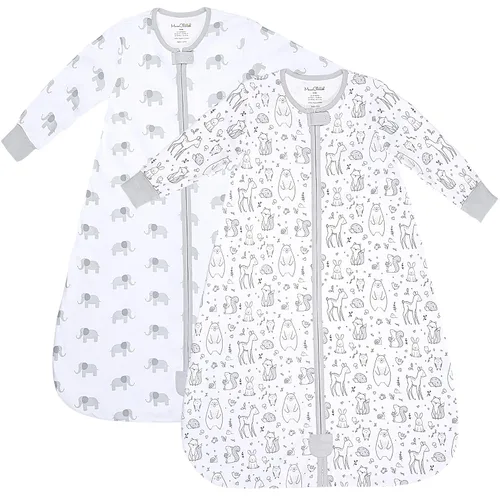 Vista 11 de Mama Cheetah Saco de dormir para bebé de 0.5 TOG, Manta portátil de algodón orgánico para bebé con cremallera bidireccional, Saco de dormir
