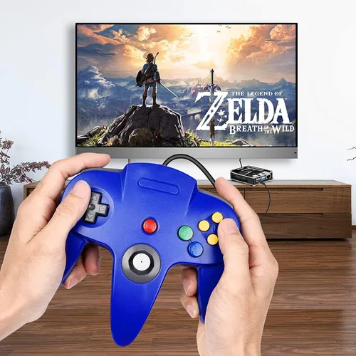 Vista 7 de Paquete de 2 controladores clásicos N64, miadore N64 con cable USB para PC, joystick, N64 Bit USB con cable, controlador Joy pad para Windows, PC