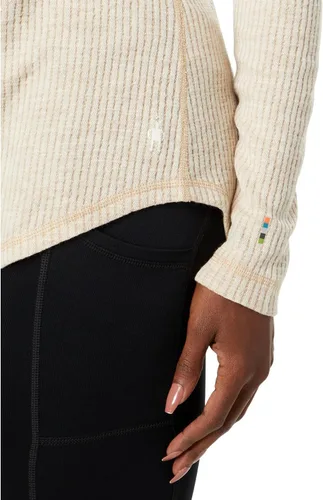 Vista 3 de Smartwool Capa base térmica de lana merino para mujer, con cuello redondo y cuello redondo (ajuste regular)
