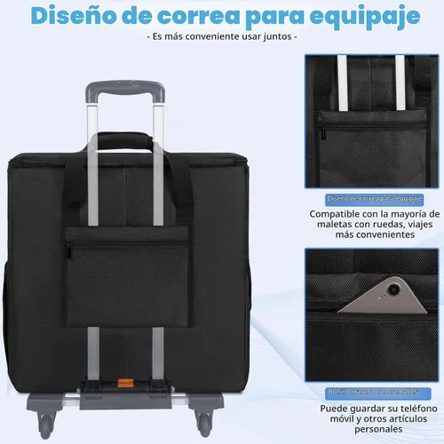 Vista 4 de AKOZLIN Estuche de Chasis de Torre de Computadora de Juegos de Escritorio PC Estuche de Transporte Bolsa de Almacenamiento de Viaje para Teclado