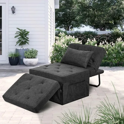 Vista 8 de Sofá de cama otomano 4 en 1, silla convertible para cama
