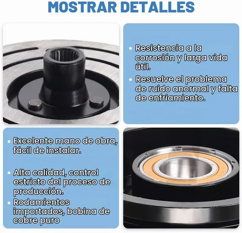 Vista 6 de ECCPP Embrague del compresor de CA para Ford para F-150 4.2L 4.6L 5.4L 1997