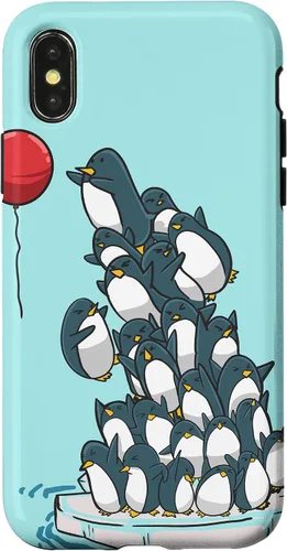 Vista 5 de Penguins Balloon Funny Sea Bird Water Animal Girls Gift Case for iPhone 17