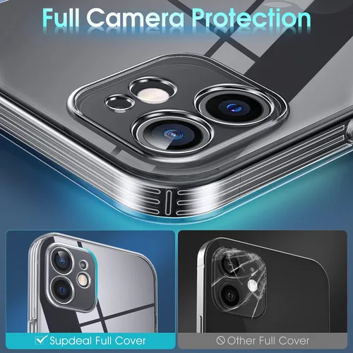 Vista 123 de Supdeal Funda cristalina transparente para iPhone 11, [No se amarillea] [Protección de la cámara] [Probado contra caídas de grado militar] Funda