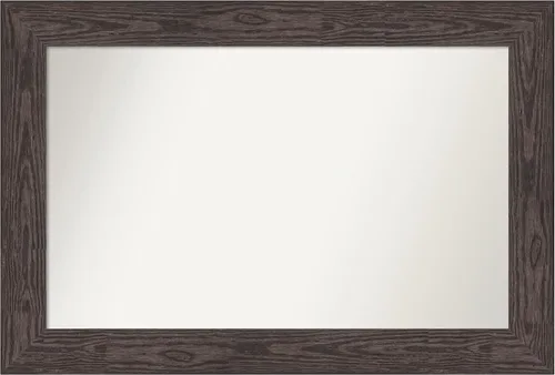 Vista 100 de Amanti Art Espejo personalizado, espejo de baño negro puente, espejo de pared o espejo de tocador de baño sobre el fregadero (26 x 26 pulgadas)