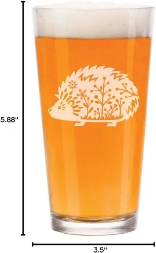Vista 2 de 16 oz cerveza vaso de pinta Fancy erizo