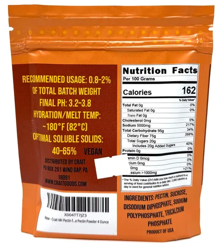 Vista 2 de NH Pectina para hornear, vegano, sin gluten, pectina en polvo, 4 onzas