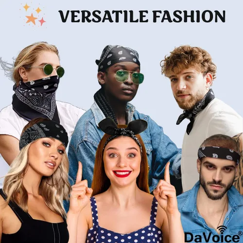 Vista 5 de Bandanas grandes para hombres y mujeres, bandana de vaquero de cachemira, pañuelos, pañuelos para el pelo para niños, paquete de 3