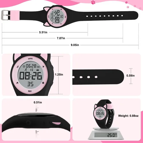 Vista 6 de BEN NEVIS Kids Watch, Digital Watch for Boys Girls, Sport Watch with Fitness Tracker, Alarm Clock, Stopwatch, No App and Waterproof, Watch for Kids