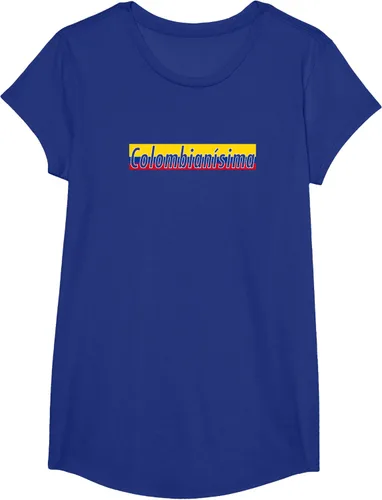 Vista 23 de Camisas Colombianisima Colombia para mujer Bandera de Colombia, Negro, S