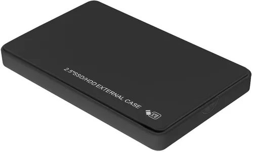 Vista 2 de Disco duro móvil, caja de disco duro, material ABS Interfaz USB 3.0 de alta velocidad para WINDOWS7/XP/Vista discos duros de 2.5 pulgadas (negro)