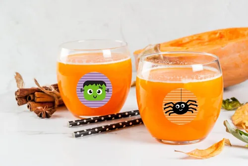 Vista 6 de 1000 calcomanías de rollo de Halloween, calcomanías de sello redondo, calcomanías de Halloween, calabaza, murciélago, araña, calcomanías de 1