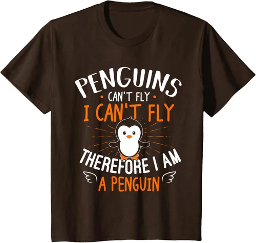 Vista 57 de Penguins Can't Fly Shirt - Camiseta de regalo para amantes de los pingüinos, Azul Azul Marino