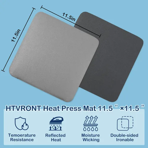 Vista 2 de HTVRONT Alfombrilla de prensa térmica compatible con máquina de corte Cricut, almohadilla de prensa de calor de 11.5 x 11.5 pulgadas