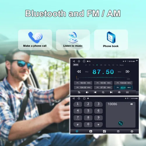 Vista 6 de Radio Android para Ford F150 2009-2012 0nly Fit Auto AC, con pantalla táctil de 9 pulgadas, 2GB+64GB, compatible con Carplay, Android Auto, SWC