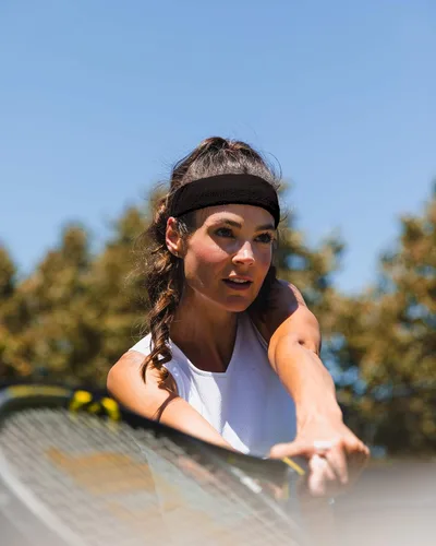 Vista 4 de Suddora Diadema de entrenamiento para hombres y mujeres, banda deportiva que absorbe la humedad, bandas de tela de rizo de algodón ligero