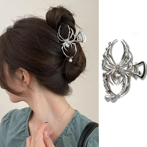 Vista 18 de ROMODIYA Pinza para el pelo de araña, clip de metal negro con diseño, accesorios para el cabello para cabello fino/grueso, gran agarre fuerte
