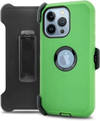 Vista 7 de Funda diseñada para iPhone 13 Pro Max (6.7 pulgadas), protección contra caídas de cuerpo completo con clip para cinturón, funda resistente