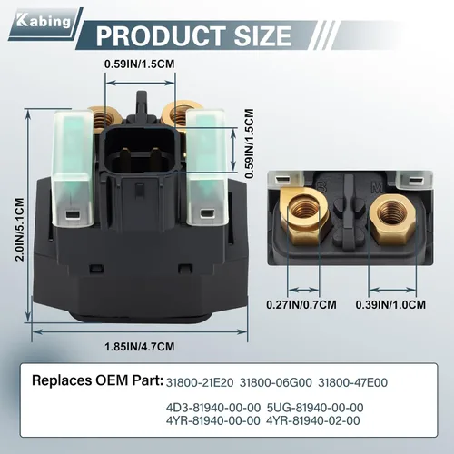 Vista 2 de Raptor 700 Relé solenoide de arranque para Yamaha Raptor 700 700R YFM700 YFM700R Grizzly 700 Rhino 700 FI YXR70F YXR7F ATV Solenoide de arranque