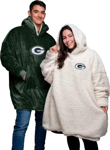 Vista 33 de FOCO NFL Unisex NFL Team Reversible Oversized Sherpa Hoodie Sweatshirt Big Logo Hoodeez