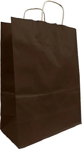 Vista 5 de 15 bolsas de papel kraft grandes de color beige y blanco de Estados Unidos (13 pulgadas de alto x 10 pulgadas de ancho x 5 pulgadas de escudo) (OAT)