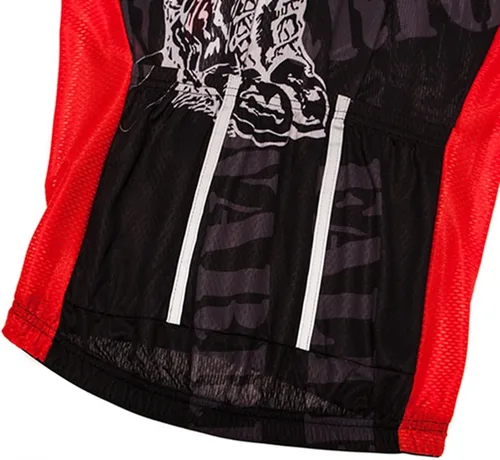 Vista 6 de Weimostar Camiseta de ciclismo de manga corta para hombre, transpirable, con bolsillos