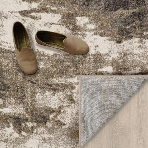 Vista 6 de LUXE WEAVERS Lagos Collection - Alfombra de área abstracta beige de 2x3