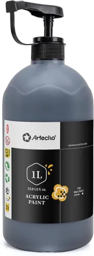 Vista 10 de Artecho Juego de pintura acrílica de 12 colores en envases grandes (500ml/17oz), pintura para manualidades artísticas para suministros de arte