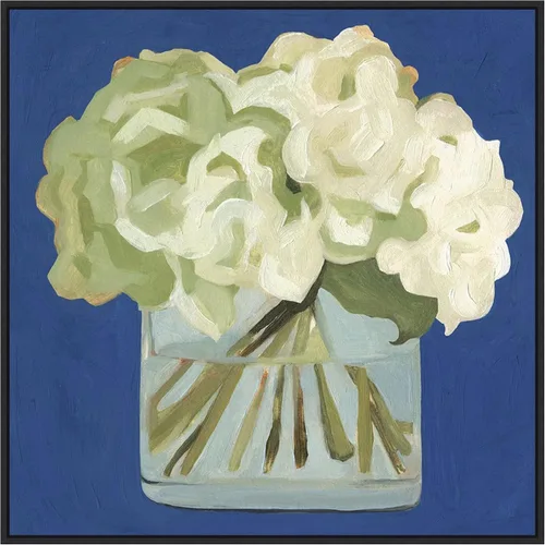 Vista 14 de Amanti Art Lienzo enmarcado para pared, 16 x 16 pulgadas, hortensias blancas II por Emma Scarvey, lienzo enmarcado para pared, obras de arte