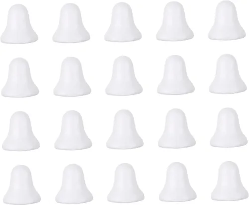 Vista 8 de 20 cascabeles de espuma, campanas de Navidad, suministros de manualidades, kits de modelado de bolas de espuma blanca, adornos colgantes para árbol