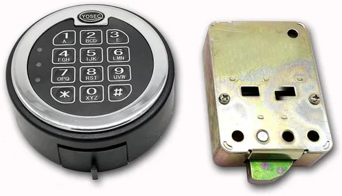 Vista 4 de Teclado digital electrónico con bloqueo de retardo de tiempo para caja fuerte, hasta 5 códigos de usuario, retardo de tiempo de 0 a 59 minutos
