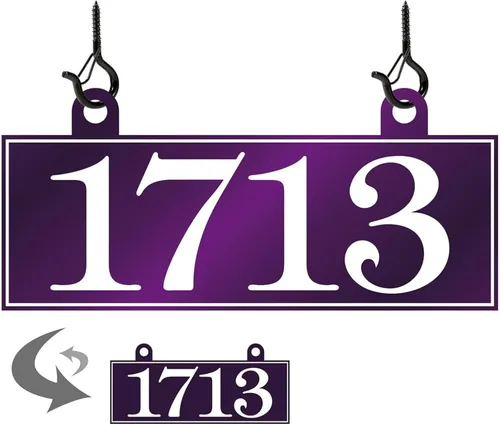 Vista 14 de Placa de dirección colgante – Placa de número de casa personalizada, letrero de dirección, números de casa para exteriores de casa, apartamento