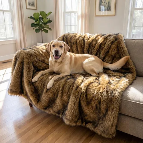 Vista 11 de IHAPPYDOG Manta impermeable de piel sintética para perro, manta para mascotas y protector de sofá para sofá, cama, muebles, funda de felpa