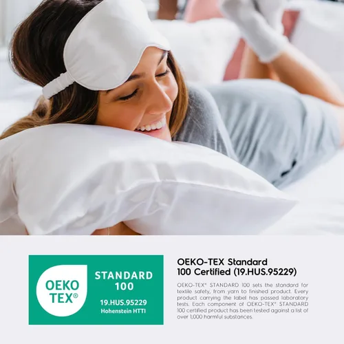 Vista 7 de TAFTS Funda de almohada de seda de morera 6A 100% pura de 0.866 in para cabello y piel con cierre de sobre, refrescante, natural, orgánica, funda