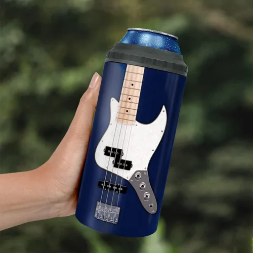 Vista 5 de wowcugi Regalos de guitarra, vaso de guitarra eléctrica, enfriador de latas, 4 en 1, regalos de guitarrista, tazas de café con aislamiento de acero