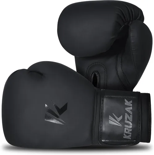 Vista 7 de KRUZAK - Guantes de boxeo para hombres y mujeres, ideales para kickboxing, Muay Thai, sparring y MMA, guantes de boxeo pesados de 10 onzas, 12
