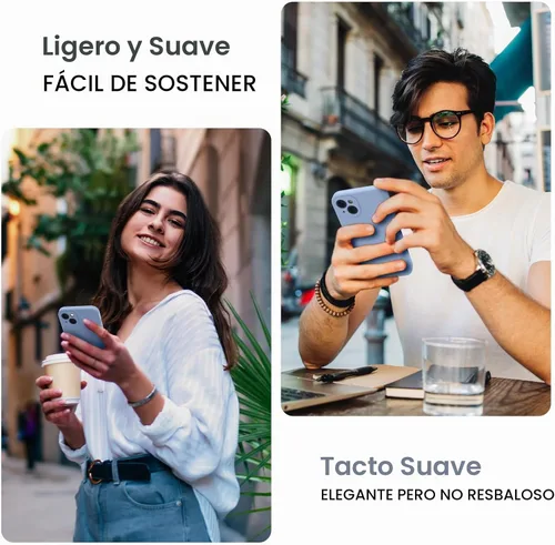 Vista 2 de FireNova Funda diseñada para iPhone 13, funda de silicona mejorada [protección de cámara] con [2 protectores de pantalla], forro interior de Azul