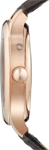 Vista 2 de Tissot Tradition GMT - Reloj de cuarzo de acero inoxidable con correa de cuero, marrón, 20 (Modelo T0636393603700), Marrón, Reloj de cuarzo